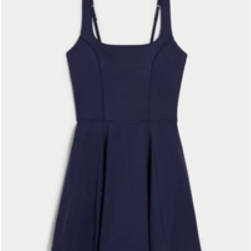 GILLY HICKS Navy Blue Active Cutout Back Dress, Large
